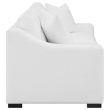 Ashlyn White Upholstered Sloped Arms Sofa from Coaster - Luna Furniture