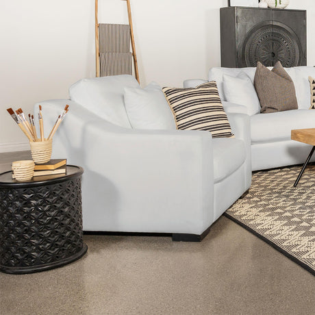 Ashlyn White Upholstered Sloped Arms Chair from Coaster - Luna Furniture