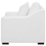 Ashlyn White Upholstered Sloped Arms Chair from Coaster - Luna Furniture