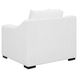 Ashlyn White Upholstered Sloped Arms Chair from Coaster - Luna Furniture