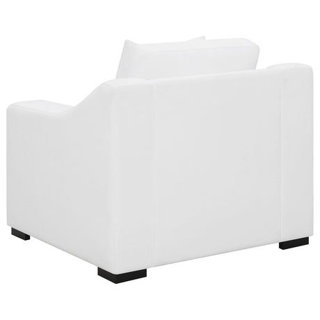 Ashlyn White Upholstered Sloped Arms Chair from Coaster - Luna Furniture