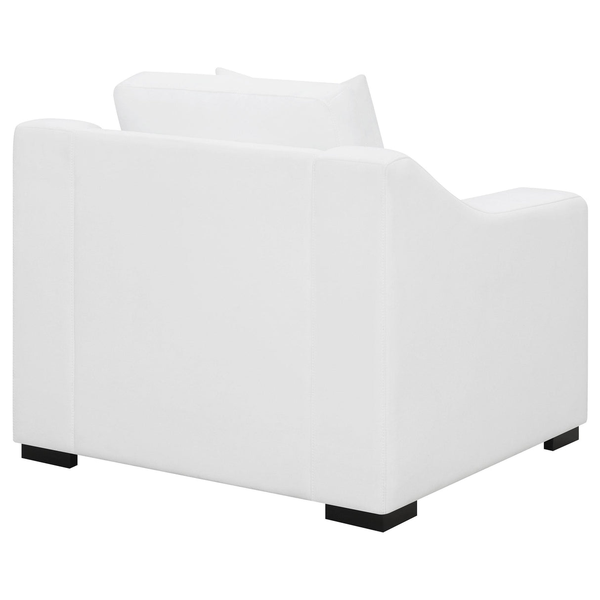 Ashlyn White Upholstered Sloped Arms Chair from Coaster - Luna Furniture