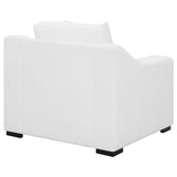 Ashlyn White Upholstered Sloped Arms Chair from Coaster - Luna Furniture