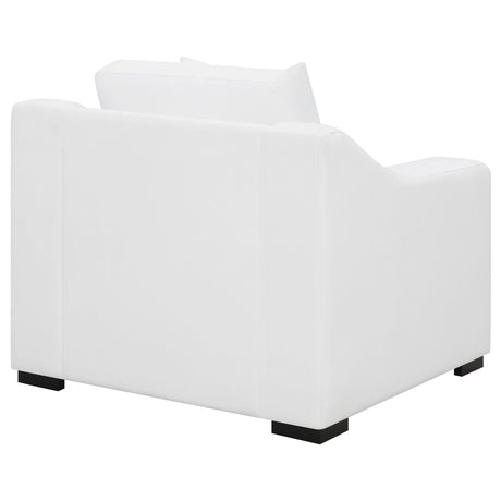 Ashlyn White Upholstered Sloped Arms Chair from Coaster - Luna Furniture