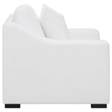 Ashlyn White Upholstered Sloped Arms Chair from Coaster - Luna Furniture