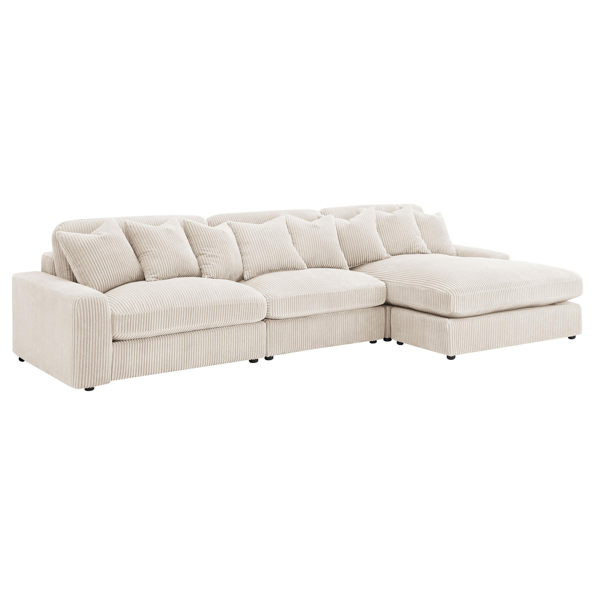 Blaine Sand Upholstered Reversible Sectional Sofa from Coaster - Luna Furniture