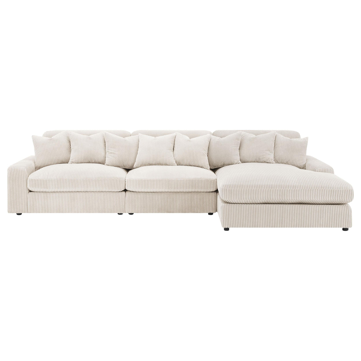 Blaine Sand Upholstered Reversible Sectional Sofa from Coaster - Luna Furniture