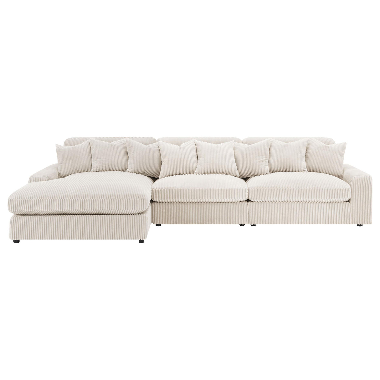Blaine Sand Upholstered Reversible Sectional Sofa from Coaster - Luna Furniture