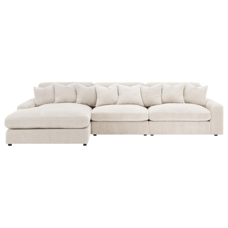 Blaine Sand Upholstered Reversible Sectional Sofa from Coaster - Luna Furniture