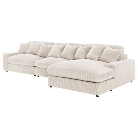 Blaine Sand Upholstered Reversible Sectional Sofa from Coaster - Luna Furniture