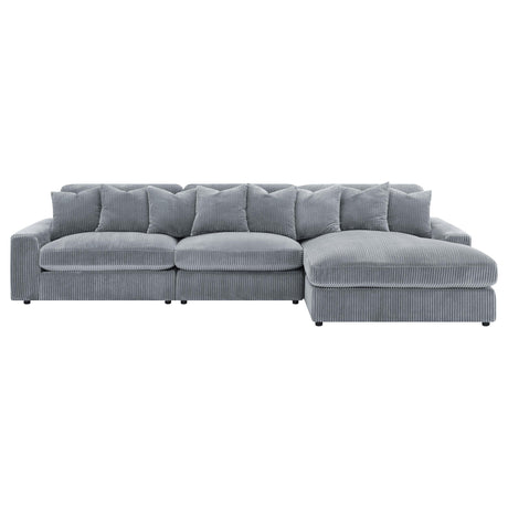 Blaine Fog Upholstered Reversible Sectional from Coaster - Luna Furniture