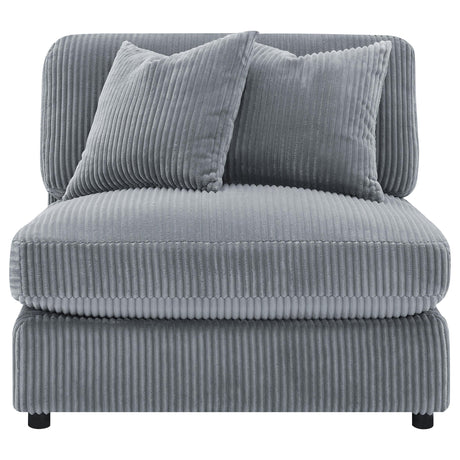 Blaine Fog Upholstered Reversible Sectional from Coaster - Luna Furniture