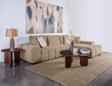 Octavia Camel Upholstered Sectional Chaise Sofa from Coaster - Luna Furniture