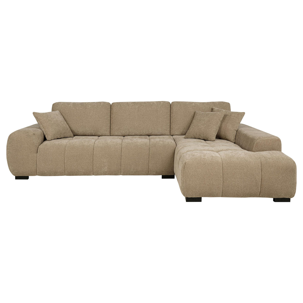 Octavia Camel Upholstered Sectional Chaise Sofa from Coaster - Luna Furniture