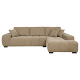 Octavia Camel Upholstered Sectional Chaise Sofa from Coaster - Luna Furniture