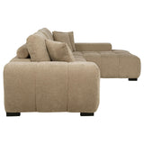 Octavia Camel Upholstered Sectional Chaise Sofa from Coaster - Luna Furniture