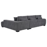 Octavia Charcoal Gray Upholstered Sectional Chaise Sofa from Coaster - Luna Furniture