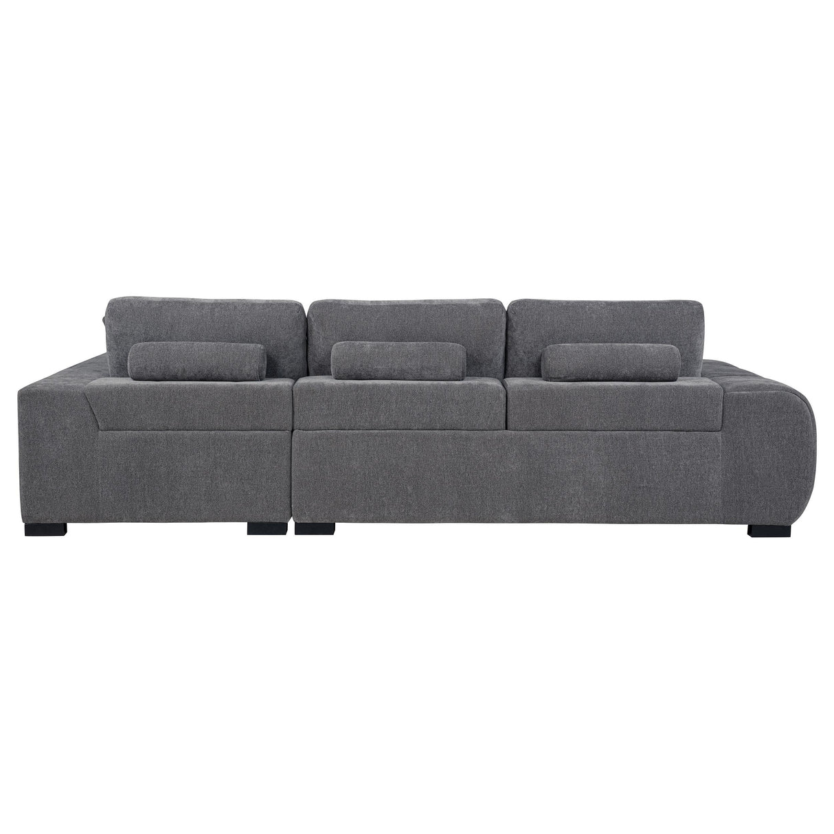 Octavia Charcoal Gray Upholstered Sectional Chaise Sofa from Coaster - Luna Furniture