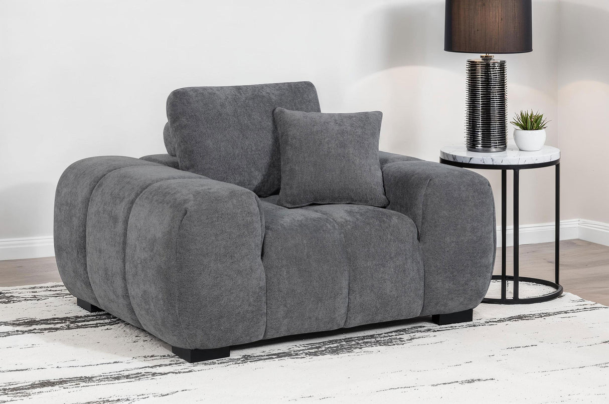 Octavia Charcoal Gray Track Arm Accent Chair from Coaster - Luna Furniture