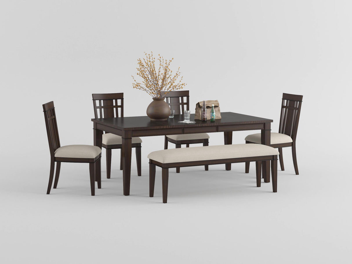 Makah Dark Brown 78" Extendable Dining Table from Homelegance - Luna Furniture