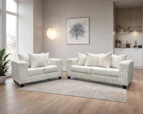 Cloudline Cream Sofa & Loveseat Set from Happy Homes - Luna Furniture