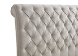 Kate Light Gray Queen Upholstered Sleigh Platform Bed from Crown Mark - Luna Furniture