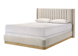 Charlene Oat Tweed Upholstered King Bed