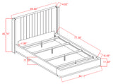 Charlene Oat Tweed Upholstered Queen Bed