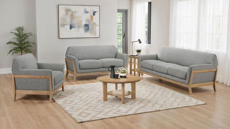 Vaughn Gray Fabric Upholstered Flared Arm Loveseat from Coaster - Luna Furniture