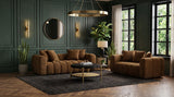 Lazaro Bronze 2-Piece Fabric Upholstered Wide Channel Sofa Set from Coaster - Luna Furniture