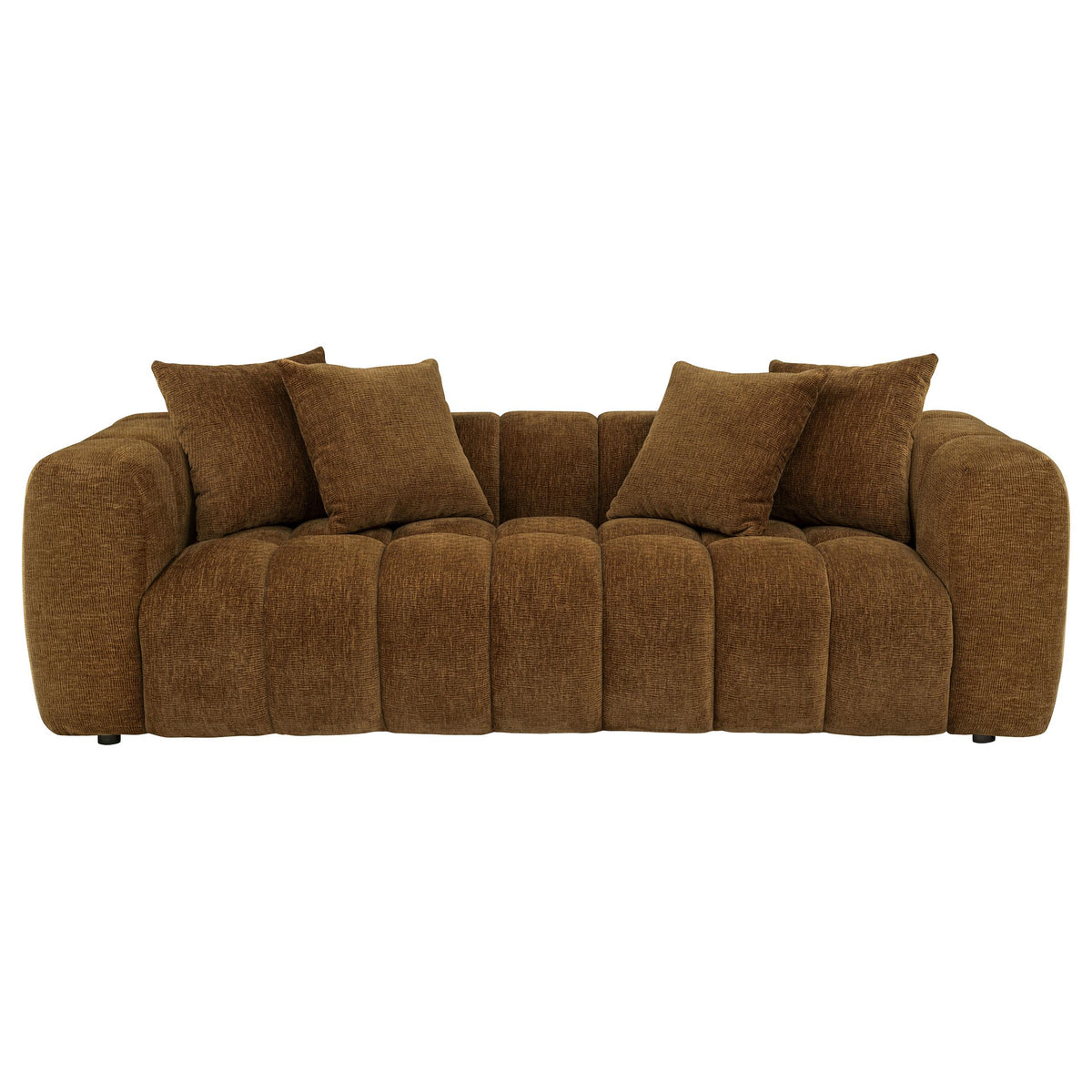 Lazaro Bronze 2-Piece Fabric Upholstered Wide Channel Sofa Set from Coaster - Luna Furniture