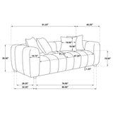 Lazaro Bronze 2-Piece Fabric Upholstered Wide Channel Sofa Set from Coaster - Luna Furniture