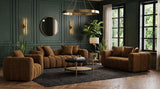 Lazaro Bronze 3-Piece Channel-Tufted Fabric Sofa Set from Coaster - Luna Furniture