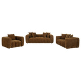Lazaro Bronze 3-Piece Channel-Tufted Fabric Sofa Set from Coaster - Luna Furniture