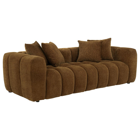 Lazaro Bronze 3-Piece Channel-Tufted Fabric Sofa Set from Coaster - Luna Furniture