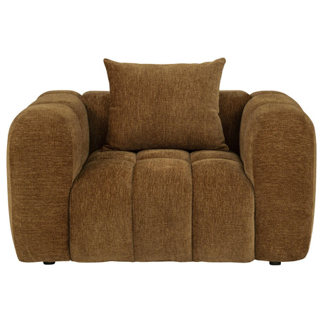 Lazaro Bronze 3-Piece Channel-Tufted Fabric Sofa Set from Coaster - Luna Furniture