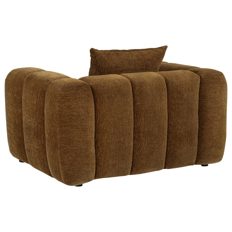 Lazaro Bronze 3-Piece Channel-Tufted Fabric Sofa Set from Coaster - Luna Furniture