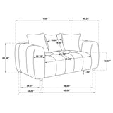 Lazaro Bronze 3-Piece Channel-Tufted Fabric Sofa Set from Coaster - Luna Furniture