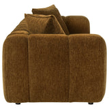 Lazaro Bronze Fabric Upholstered Wide Channel Sofa from Coaster - Luna Furniture