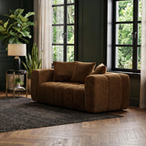 Lazaro Bronze Fabric Upholstered Wide Channel Loveseat from Coaster - Luna Furniture
