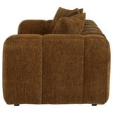 Lazaro Bronze Fabric Upholstered Wide Channel Loveseat from Coaster - Luna Furniture