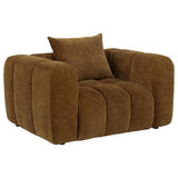 Lazaro Bronze Fabric Upholstered Wide Channel Accent Chair from Coaster - Luna Furniture