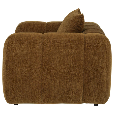 Lazaro Bronze Channel-Tufted Fabric Accent Chair from Coaster - Luna Furniture