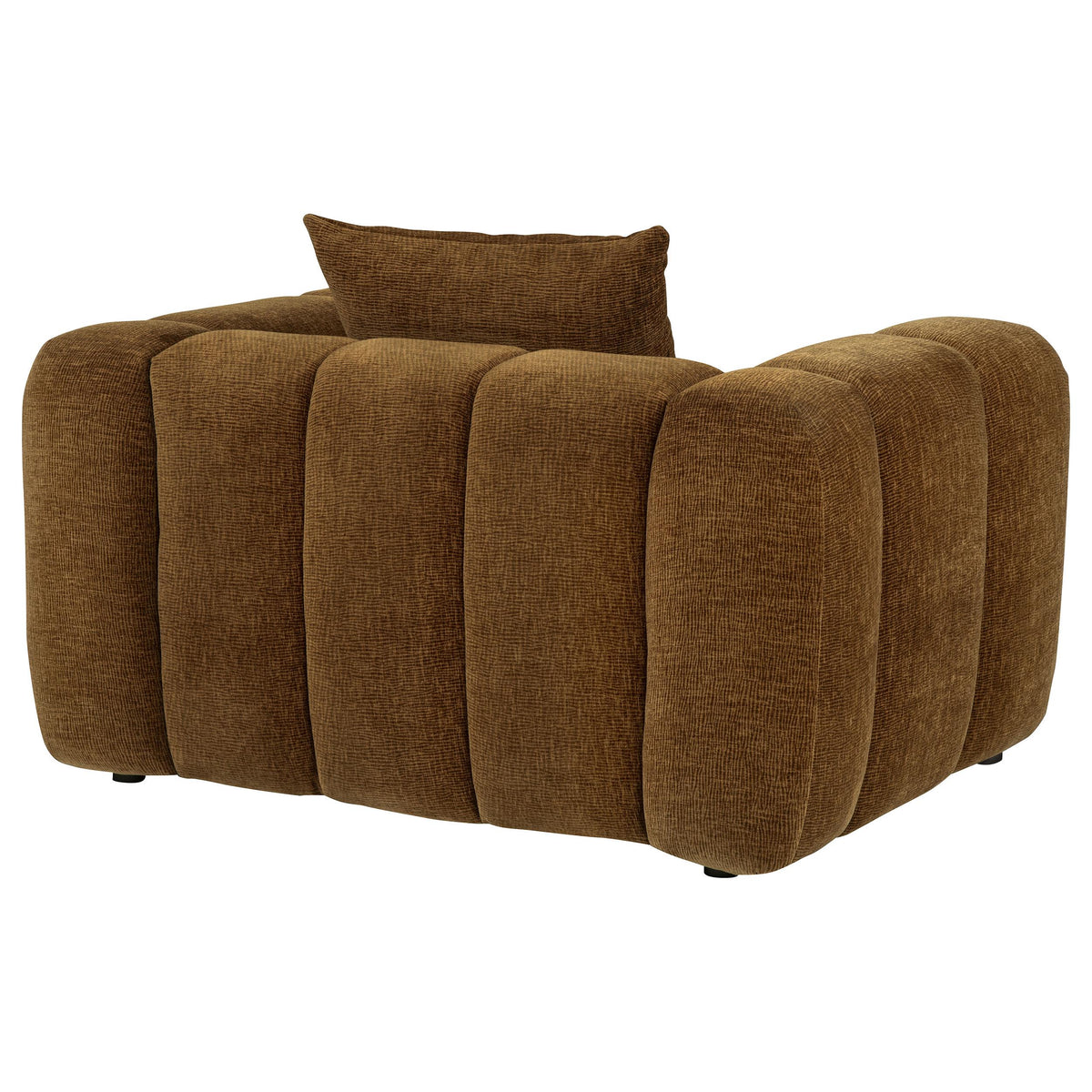 Lazaro Bronze Fabric Upholstered Wide Channel Accent Chair from Coaster - Luna Furniture