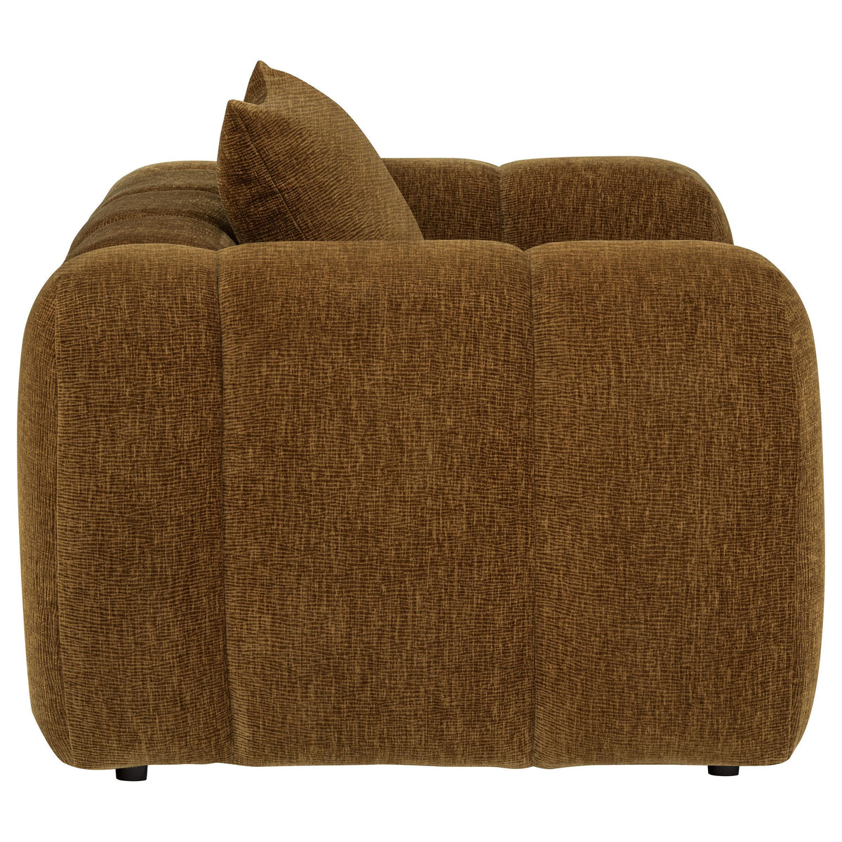 Lazaro Bronze Fabric Upholstered Wide Channel Accent Chair from Coaster - Luna Furniture