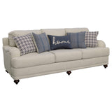 Glenn Light Gray 2-Piece Recessed Arms Living Room Set from Coaster - Luna Furniture