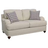 Glenn Light Gray 2-Piece Recessed Arms Living Room Set from Coaster - Luna Furniture