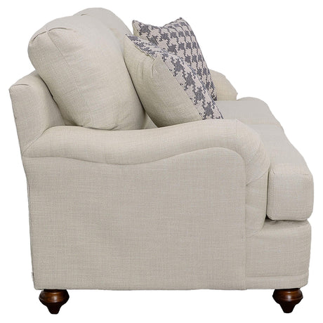 Glenn Light Gray 2-Piece Recessed Arms Living Room Set from Coaster - Luna Furniture