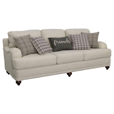 Glenn Light Gray Cushion Back Sofa from Coaster - Luna Furniture