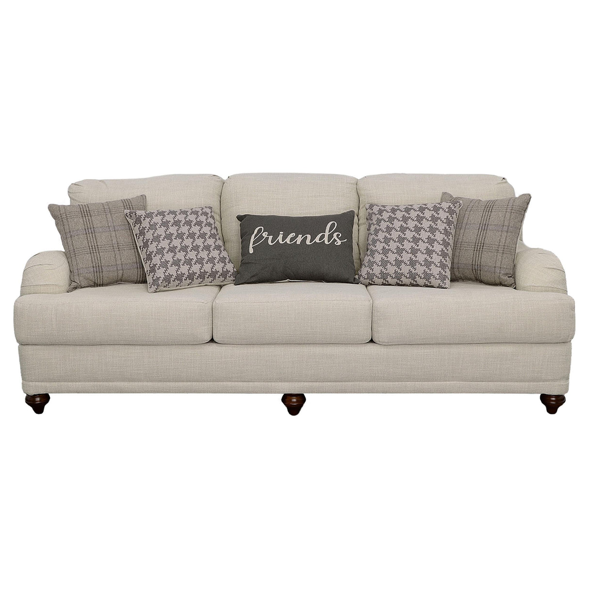 Glenn Light Gray Cushion Back Sofa from Coaster - Luna Furniture